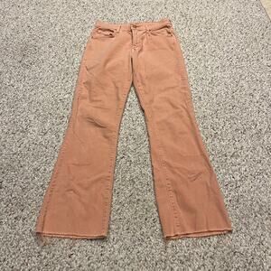 MOTHER The Insider Ankle Fray jeans in Terracotta
